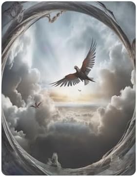 Wajiw Cloud with Birds Crib Sheets for Girls and Boys
