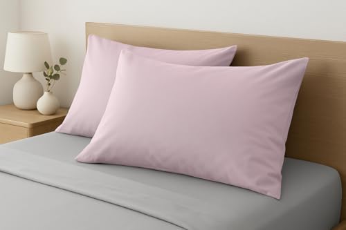 Comfort Beddings 100 Organic Cotton Pillowcases 12x16 Pale Lilac Pack of 2