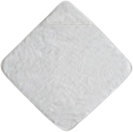 Mushie Baby Hooded Towel Organic Cotton Pearl 1