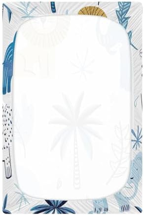 Wajiw Crib Sheets for Girls Boys Soft Breathable Fitted 28x52In