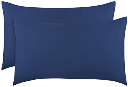 2-Pack Toddler Travel Pillowcases - 14x20 Navy Microfiber