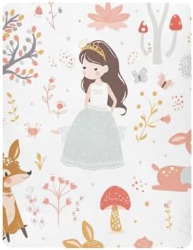 Wajiw Cute Princesses Crib Sheets for Girls and Boys