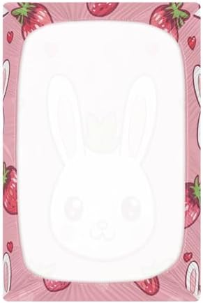 Wajiw Bunny Crib Sheets Soft Breathable Fitted