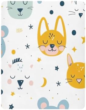 Wajiw Crib Sheets Soft Breathable Fitted for Standard Toddler Mattresses
