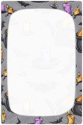 Qilmy Halloween Fitted Crib Sheet for Baby Soft Breathable and Snug Fit