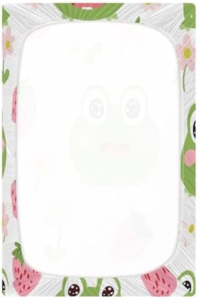Wajiw Frogs Crib Sheets Soft Breathable Fitted