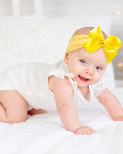 LALAURA 20pcs Baby Girl Stretchy Bow Headbands
