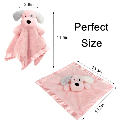 BEILIMU Plush Puppy Security Blanket 135 Inch Soft Lovey Toy for Baby