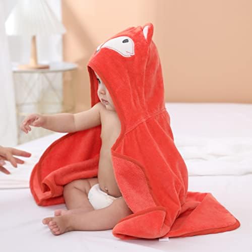 TBEZY Baby Hooded Towel with Fox Design 1