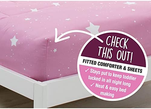 Delta Children Toddler Bedding Set Pink 4-Piece Reversible