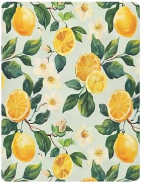 Wajiw Lemons Crib Sheets Soft Breathable Fitted 28x52In