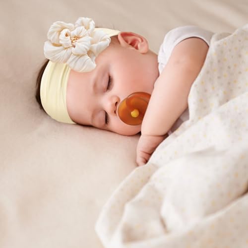 Fmeida Baby Girls Big Flower Headband and Bow with 90 Days Warranty