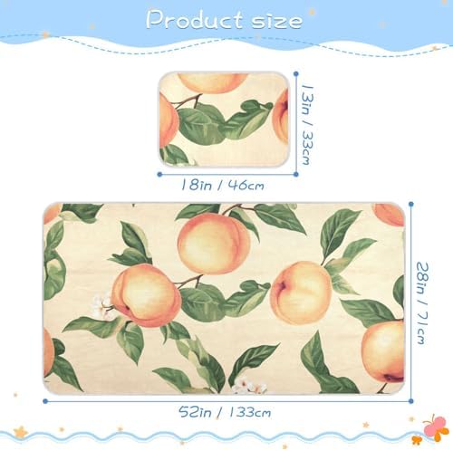 Funny Peach Cooling Mattress Pad Protector 28x52