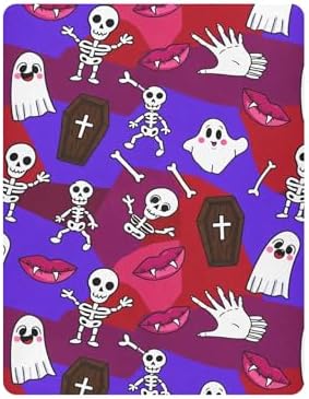 Qilmy Halloween Ghosts Crib Sheet Soft and Breathable for Baby