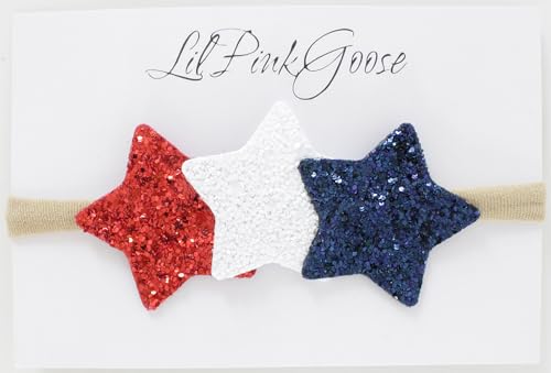4th of July Glitter Star Headband for Baby