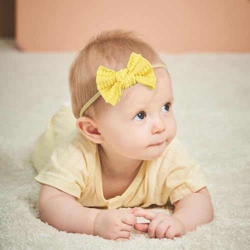 Esumun Baby Girl Knitting Hair Bow Headband 12Pcs