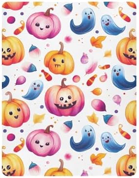 Qilmy Cute Ghosts Crib Sheet for Baby Soft Breathable and Snug Fit