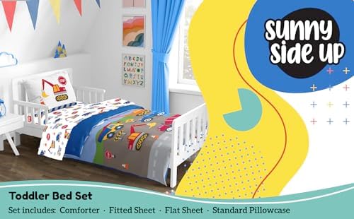 Sunny Side Up Construction Zone Toddler Comforter Set