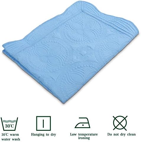 MONOBLANKS Baby Quilt with Blue Personalized Monogram
