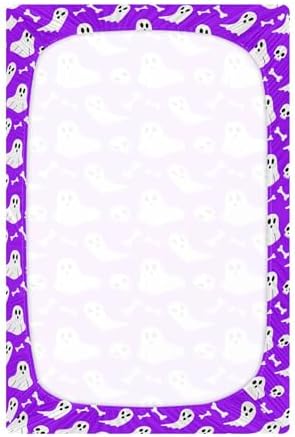 Qilmy Halloween Ghosts Crib Sheet Soft Breathable for Baby