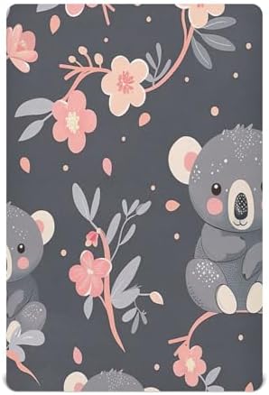 Wajiw Koala Crib Sheets for Girls Boys Soft Breathable Fitted