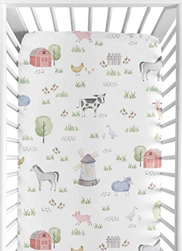 Sweet Jojo Designs Farm Animals Crib Sheet Set 2pc