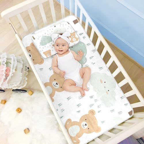 Cooling Baby Crib Mattress Pad 28x52 Inch Waterproof for Baby Toddler