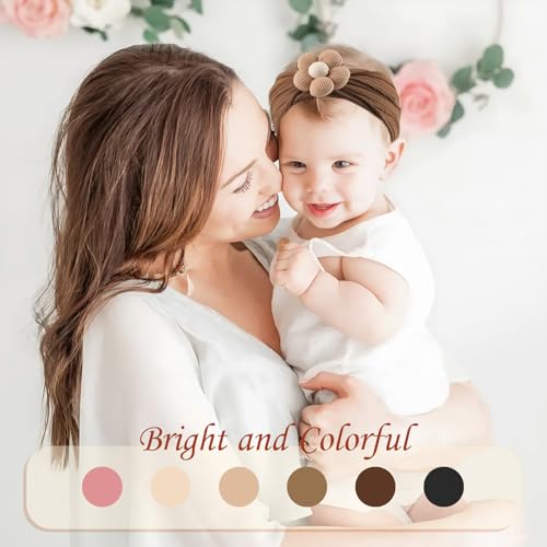 Seiolieliou Cute Flower Headbands Set for Baby Girls
