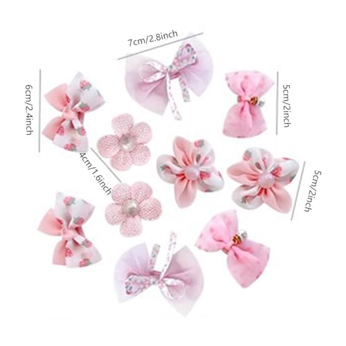 50 Pcs Baby Girls Hair Clips with Flowers and Bows