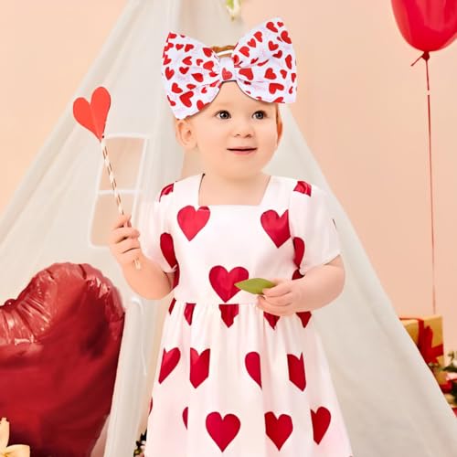 YanJie Baby Girl Headbands with Heart Print