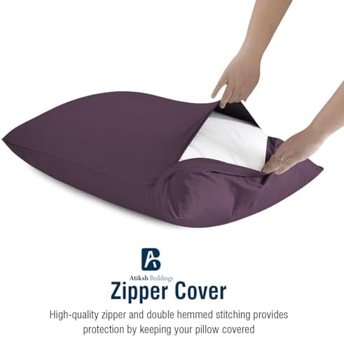 Atiksh Beddings Toddler Travel Pillow Cases 13x18 Plum