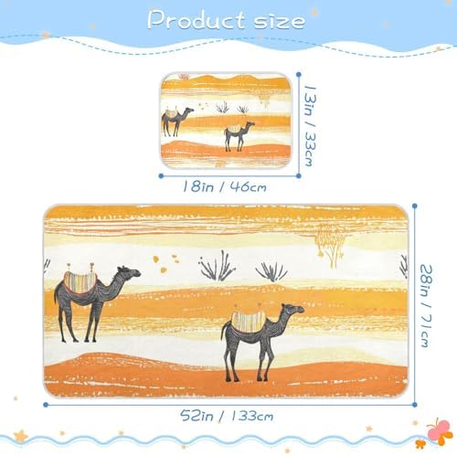 Desert Camels Cooling Baby Crib Mattress Pad 28x52