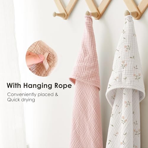 MairMore Muslin Baby Towels with Hood 32x32 Inches 100 Cotton