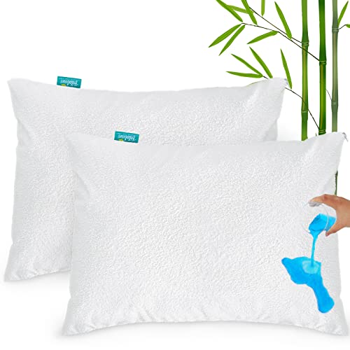 Biloban Toddler Pillowcase Protector 2 Pack - Waterproof Bamboo Viscose