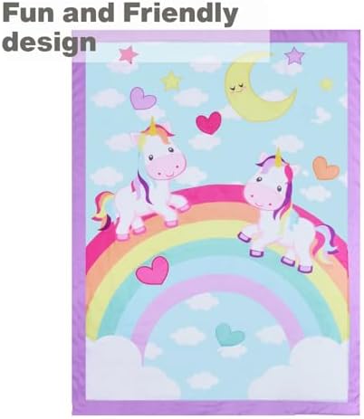 EVERYDAY KIDS 4 Piece Toddler Bedding Set - Unicorn Dreams
