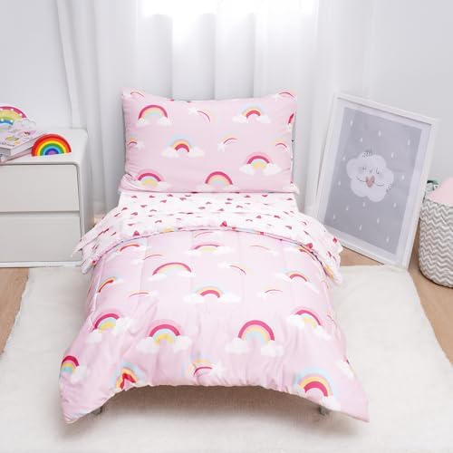 Davids Kids 4 Piece Toddler Bedding Set - Rainbow