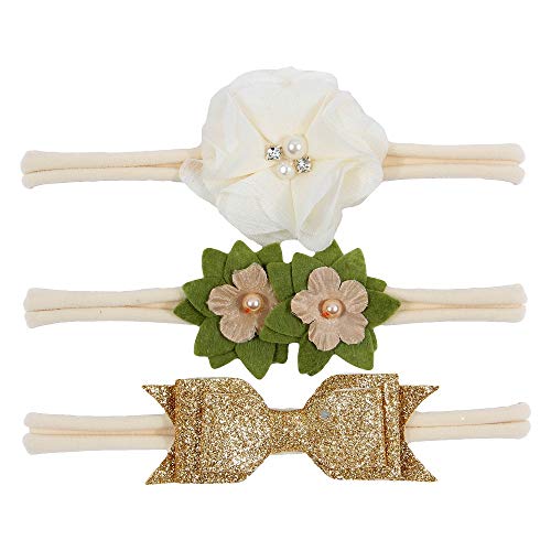 Nishine Baby Girls Glitter Bowknot Headbands 6-Pack