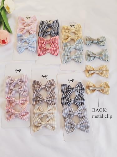 Hjiaruiky 12PCS Multicolor Baby Hair Bows Clips