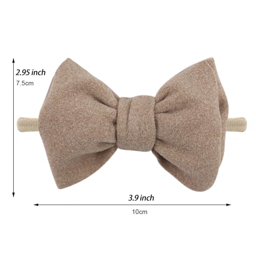 3pcs Baby Girl Elastic Hair Bow Headband for Newborn Toddler