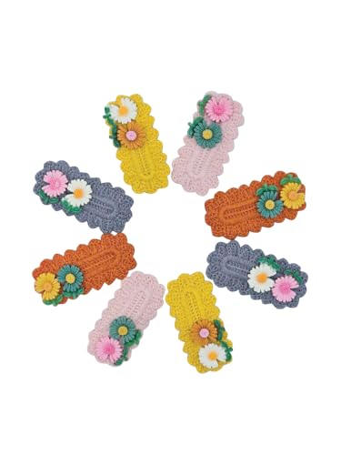 PINK TULIPS BOWTIQUE - 2 Knitted Hair Clips for Baby Girls