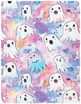 Qilmy Cute Little Ghosts Crib Sheet for Girls and Boys