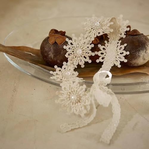 Baby Girl Headband with Bow - White Flower Crown