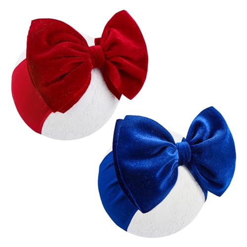 YanJie 4th of July Red Velvet Headband for Baby Girls