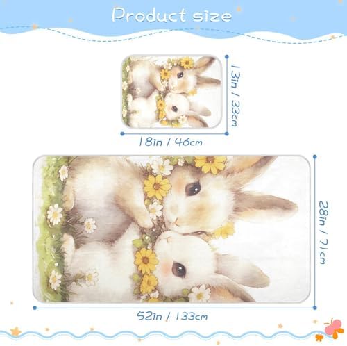 Cooling Bunny Mattress Pad Protector 28x52 Reusable