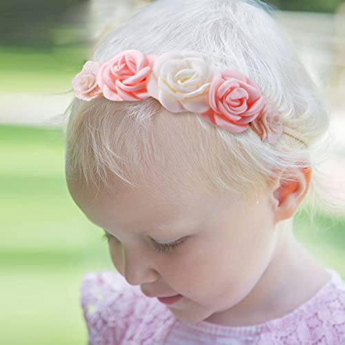 Baby Girl Headbands with Flowers and Rhinestones 6pcs Set