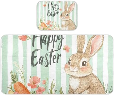 Cooling Baby Mattress Pad 28x52in Easter Cartoon Rabbit Design