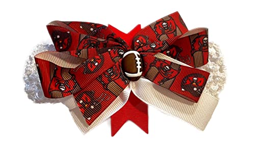 Buccaneers Baby Girl Bow Crocheted Headband