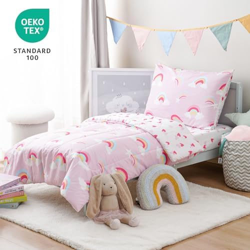 Davids Kids 4 Piece Toddler Bedding Set - Rainbow