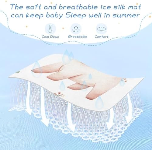Cooling Baby Mattress Pad Protector 28x52in