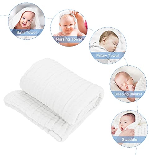 FOOK FISH 6-Layer Muslin Baby Towel 2 Pack 1